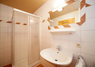 Dusche im Appartement Walchhofer